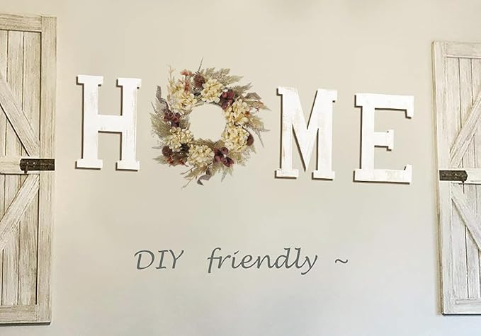 20 Inch Winter Fall Wreaths for Front Door, Boho Front Door Wreath, Fake Dried Hydrangea Flowers, Burlap, Pampas Fall Decorations for Home Farmhouse Front Porch
