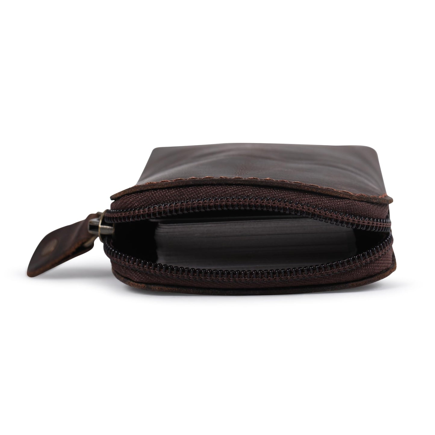 CestAntiQ Premium Full-Grain Leather Playing Card Case Zippered Card Deck Holder for Poker and Bridge Travel Accessory Secure Multi-Purpose Wallet Leather Cards Holder Brown