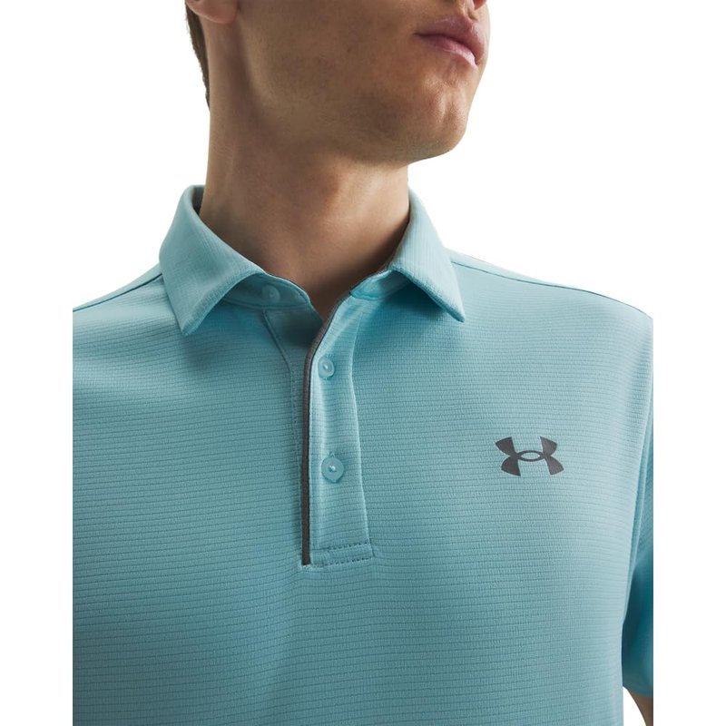 Under Armour Men's Tech Golf Polo, (429) Blue Haze / / Pitch Gray, 4X-Large