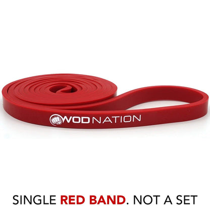 WOD Nation Pull Up Assistance Bands (10-175lbs Band) - Best for Pullup Assist, Chin Ups, Resistance Bands Exercise, Stretch, Mobility Work & Serious Fitness - 41 inch Straps