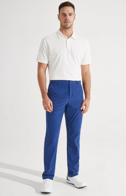 Libin Men's Dress Pants 32" Comfy Business Casual Golf Pants Quick Dry Lightweight Clothing for Men Travel Vocation Work Trousers Water Resistant, Royal Blue, 30W x 32L