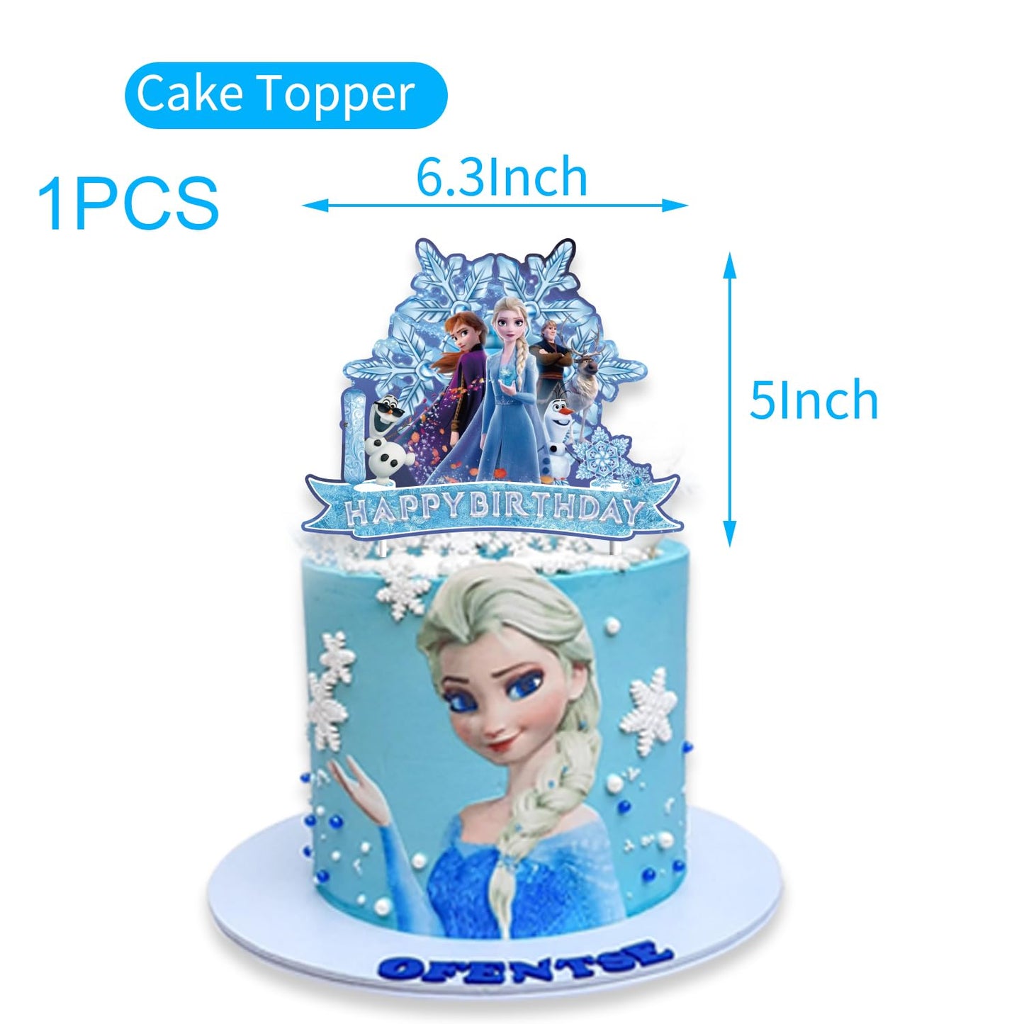 25pcs ice Cake Toppers Cupcake Toppers, Birthday Party Decoration Cake Decorations for ice party Supplies
