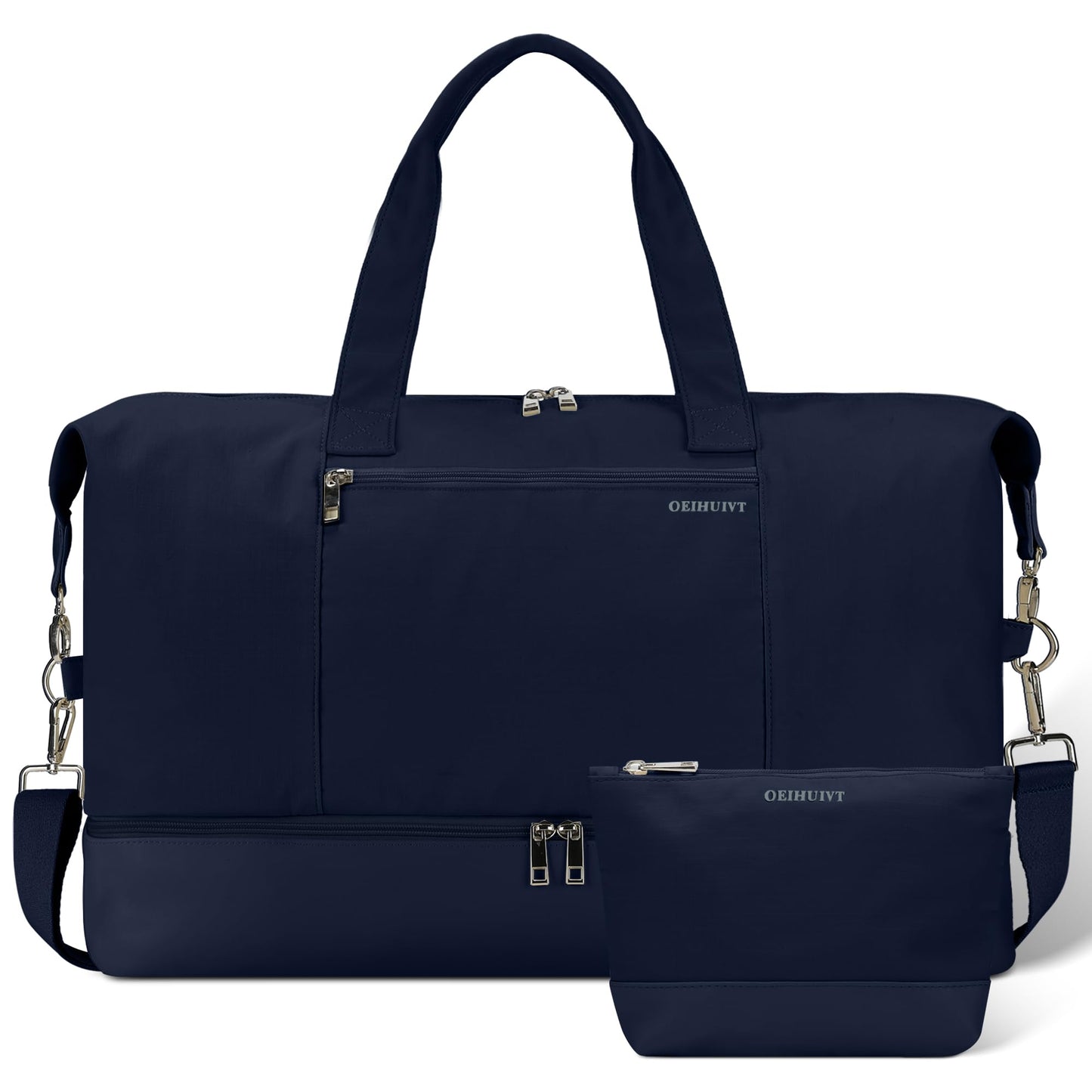 GAYUAPEIA Women's Weekender Bag Travel Duffel Bag with Shoe Compartment 21-inch Airline-Approved Carry-on, 2-Piece Overnight Bag Set Personal Item Luggage