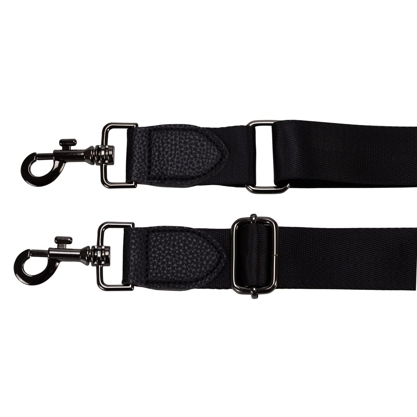 Allzedream Wide Purse Strap Replacement Crossbody Shoulder Bag Adjustable (Black Leather)
