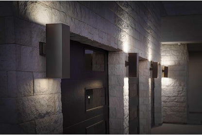 Progress Lighting 6" Aluminum Outdoor Up/Down Wall Lantern Light, Square Collection, Outdoor, P5644-30, White