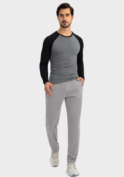 G Gradual Men's Sweatpants with Zipper Pockets Tapered Joggers for Men Athletic Pants for Workout, Jogging, Running (Light Grey, XX-Large)