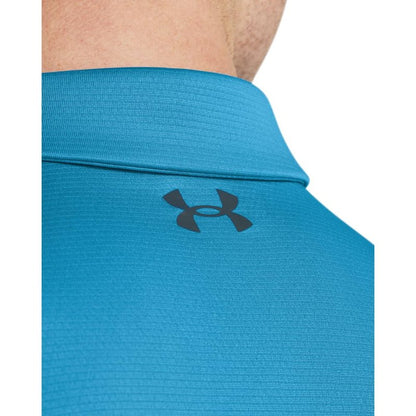 Under Armour Men's Tech Golf Polo, (421) Capri / / Pitch Gray, X-Small
