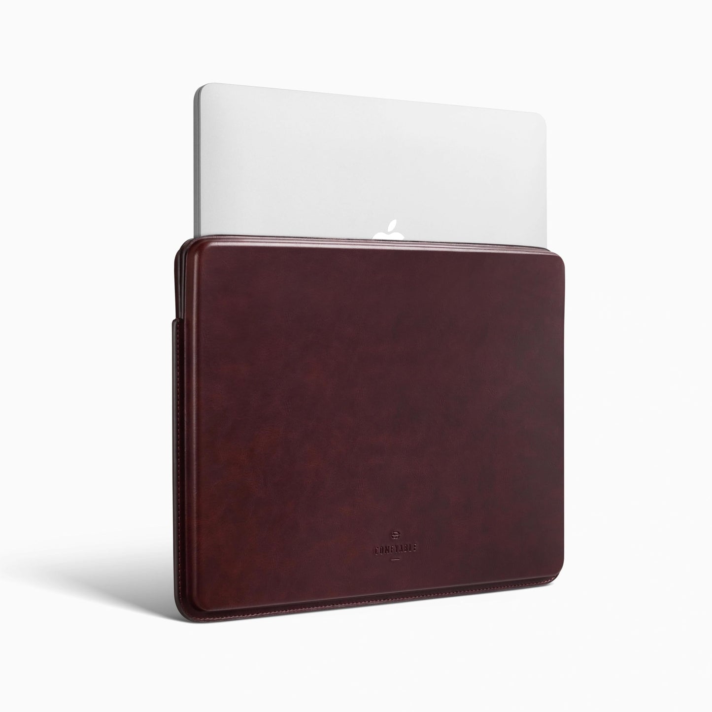 Comfyable 13 Inch Faux Leather Laptop Sleeve Case, Slim Protective Laptop Cover Compatible with MacBook Air M5 2026 & MacBook Pro M2 M1 2022, Berry Brown