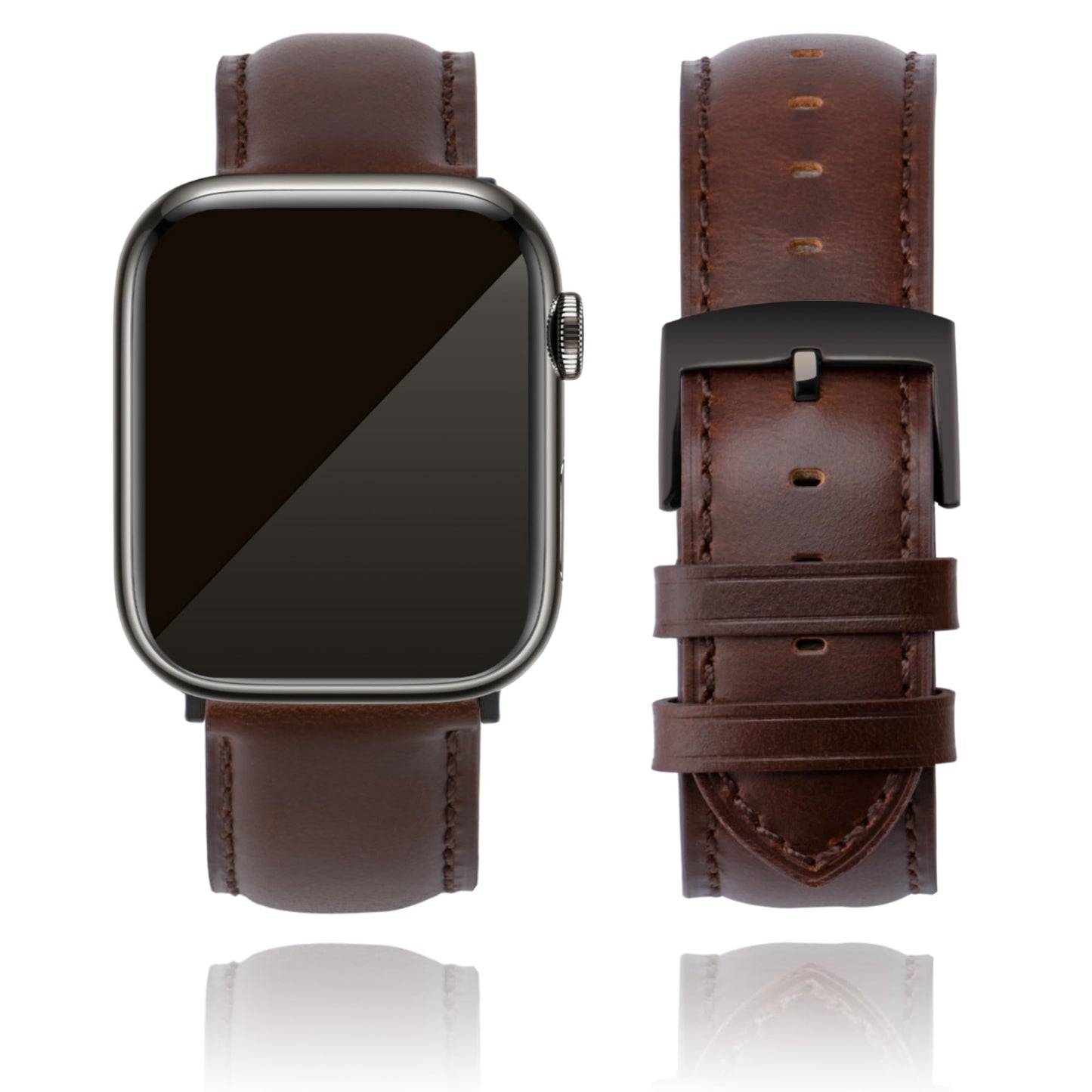 CORROPELLE Leather Watch Bands Compatible with Apple Watch 49mm 46mm 45mm 44mm 42mm, Top Grain Genuine Leather Straps Replacement Band for iWatch Series 11 10 9 8 7 6 5 4 3 2 1 SE3/2/1 Ultra3/2/1