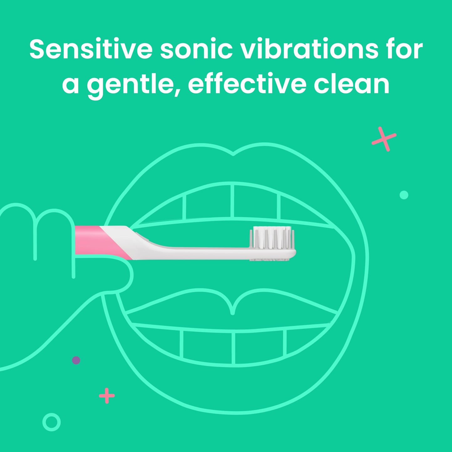 Quip Sonic Toothbrush for Kids with Timer - Includes Extra Brush Head and Travel Cover Mount - Electric, Soft Bristle Refill Head, Rubber Handle, 3 Month Battery Life - Travel Toothbrush - Blue