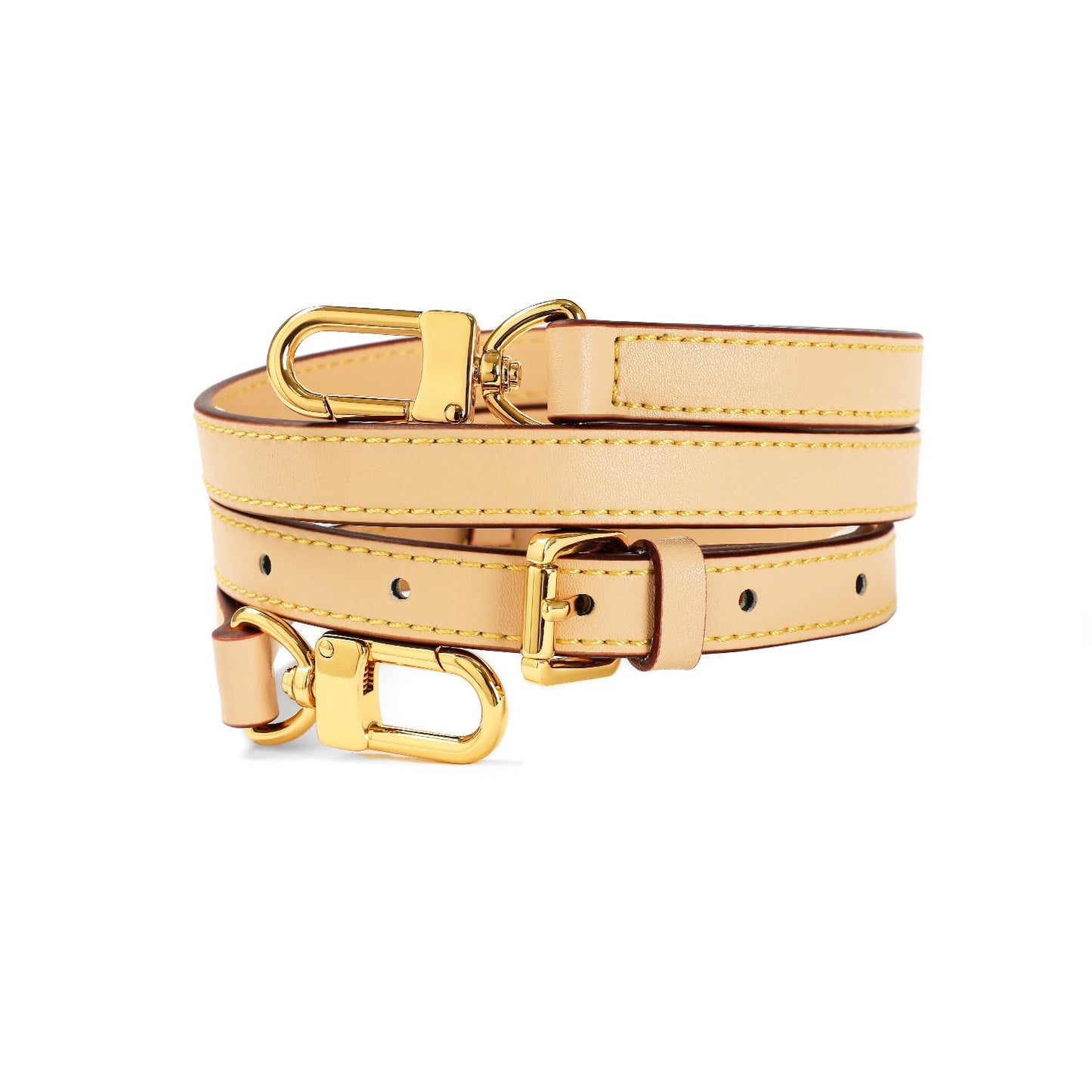 BEUDW Leather Adjustable Shoulder Strap, Used For Replacing Leather Shoulder Strap, Suitable For Handbag Shoulder Strap (width: 0.6in-Beige)