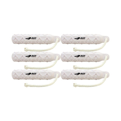 Avery ASD 2" HexaBumper Hunting Sporting Gun Dog Game Retriever Dummy | Water & Upland Mark Training Retrieval Tool | Hexagonal, Floating Design, Easy-Grip Texture, Throw Rope, 6 Pack, White (02711)
