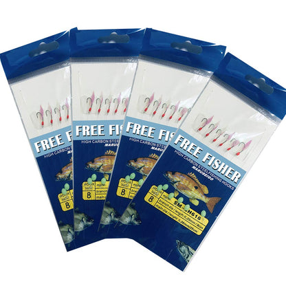 Free Fisher 22 Packs Bait Rigs Set, Fishing Bait Rigs,Fishing Rigs with Sharp Hooks,Soft Shrimp Lure Surf Fishing Rigs Fish Skin Feather Hooks for Freshwater