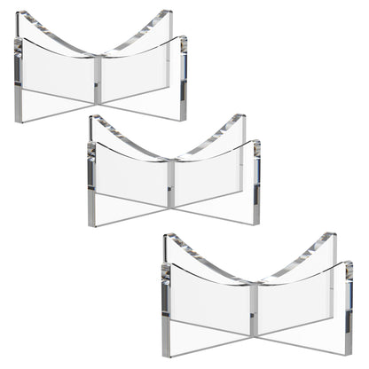 UoYeet Ultra-Clear Acrylic Sports Ball Display Stand (3-Pack), Thick Shatterproof Holder for Softball, Baseball, Golf Ball & Memorabilia – Small Size 1.97 x 1.1 inch