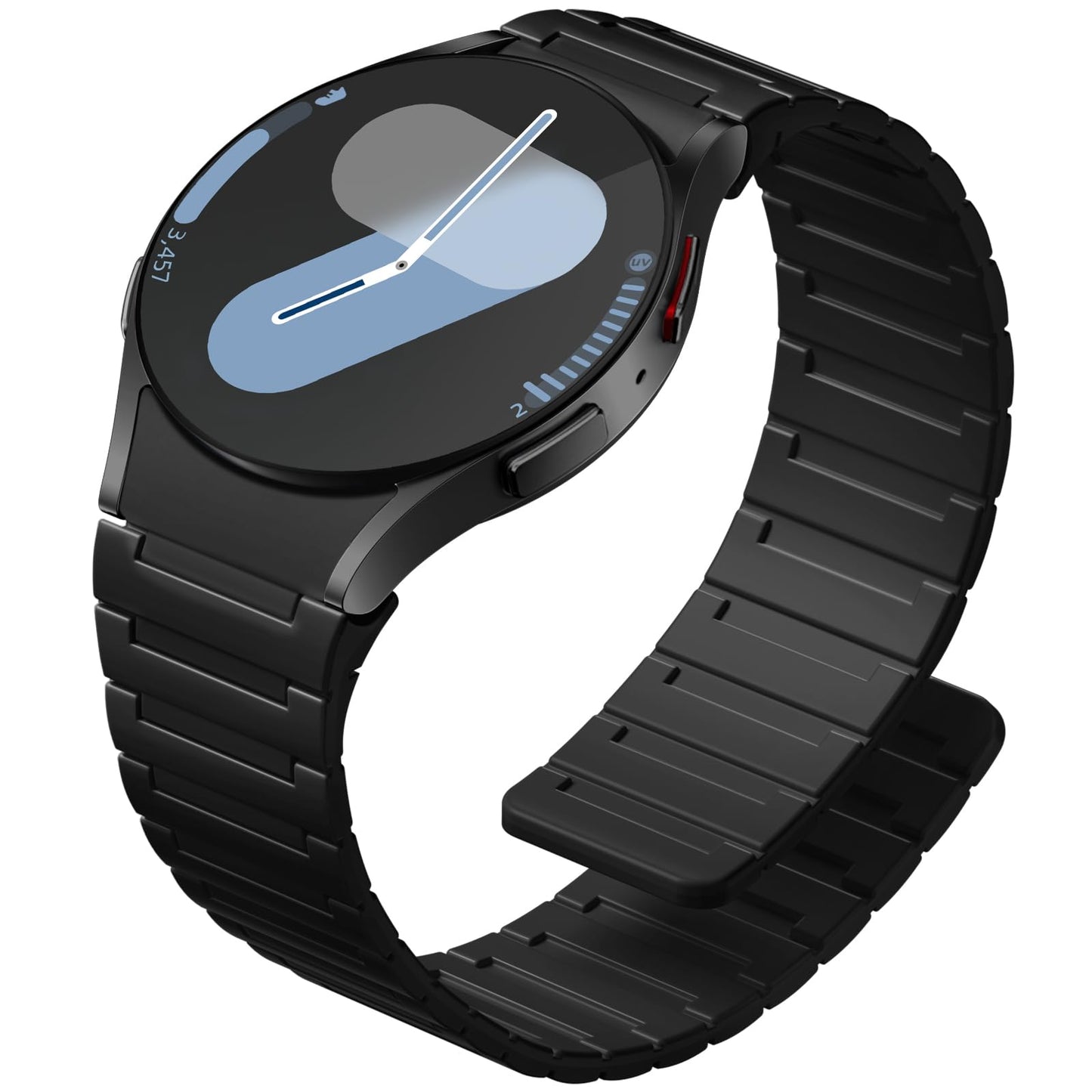 SNBLK Magnetic Band Compatible with Galaxy Watch 7 Band 6 5 4 FE 40mm 44mm/Galaxy Watch 5 Pro 45mm/6 4 Classic, No Gap 20mm Magnet Silicone Sport Strap for Samsung Watch Bands Men Women