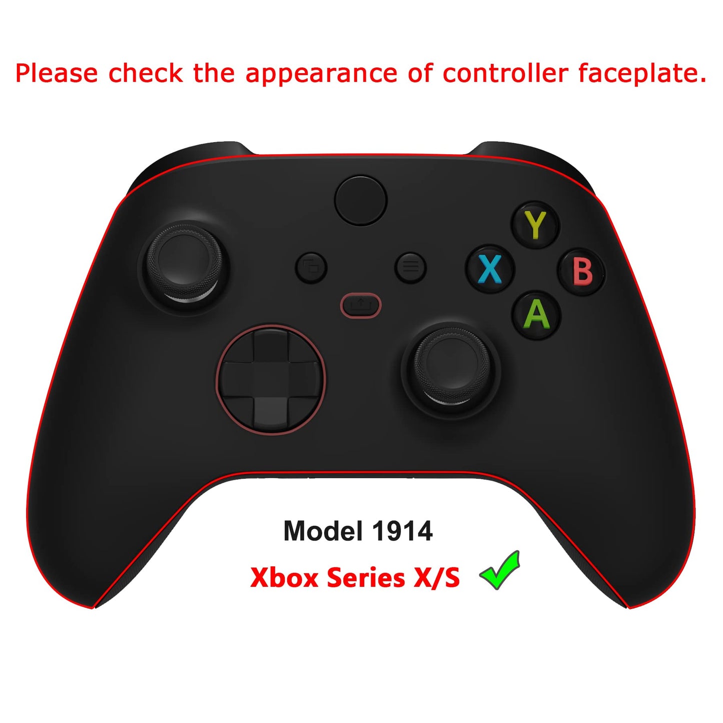 eXtremeRate ASR Version Redesigned Shell for Xbox Core Wireless Controller - Performance Rubberized Grip, Anti Sticks Rubbing Rings - Custom Faceplate for Xbox Series X & S Controller - Nebula Galaxy
