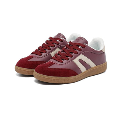 Women's Retro Gum Sole Fashion Sneakers-Lace Detail Casual Retro Walking Shoes-Gum Sole Casual Tennis-Anti Slip Trainers