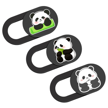 Laptop Camera Cover Slide, Panda Webcam Cover, 0.02 inch Cute Laptop Accessories for iPhone iPad iMac MacBook Pro Air Laptop PC Smartphone Tablet, Camera Privacy Covers Protect Your Visual Privacy