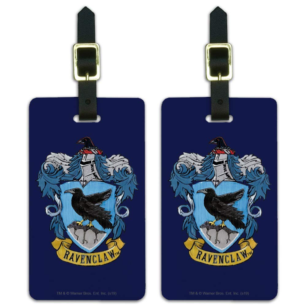 Harry Potter Ravenclaw Painted Crest Luggage ID Tags Carry-On Cards - Set of 2
