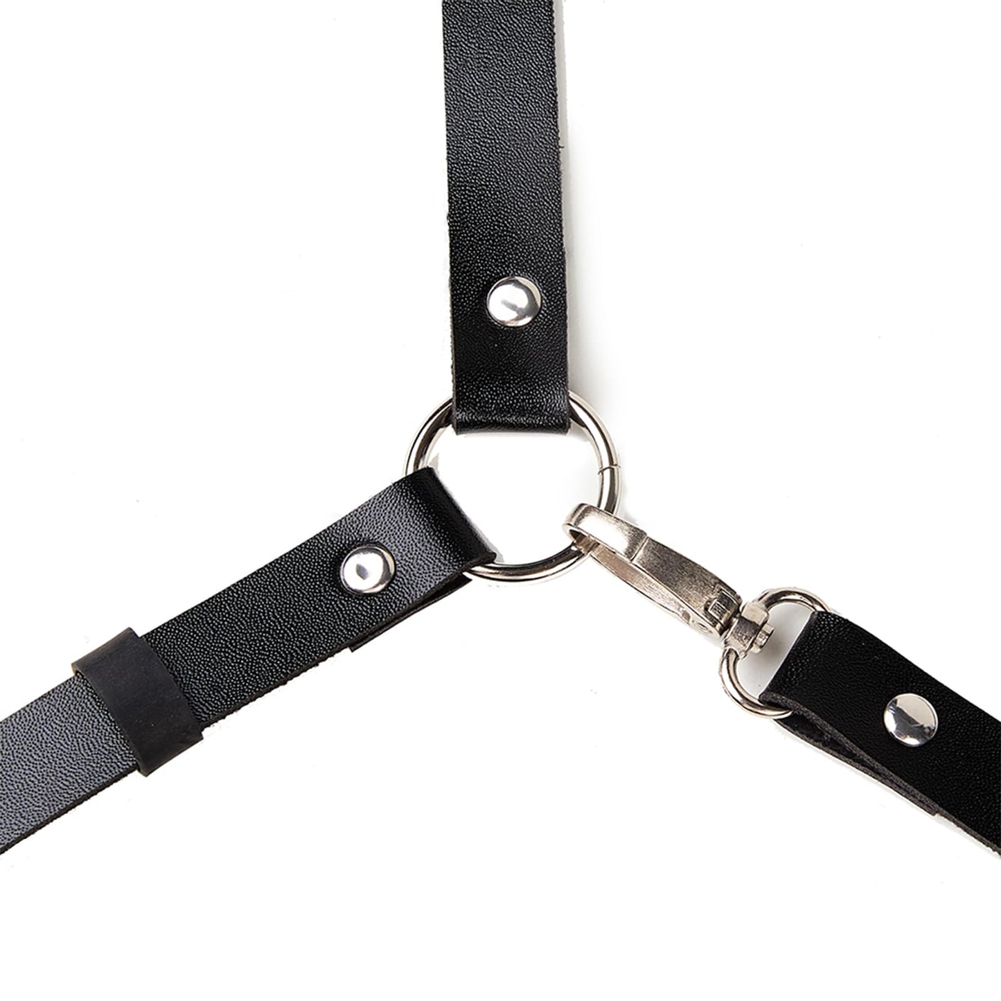 Women Punk Gothic Full-Body Harness – Adjustable Faux Leather Strappy Chest, Waist & Leg Belt with Metal Rings Sexy Festival, Rave, Clubwear, Cosplay Halloween, Mardi Gras Carnival Valentine's Gift