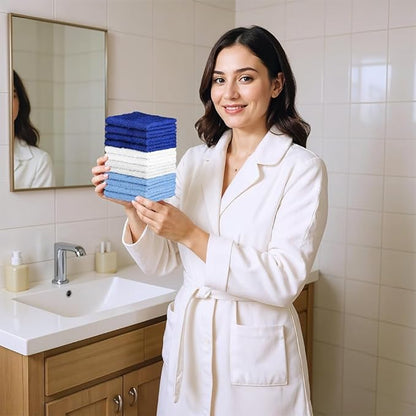 100% Cotton Washcloth Set – Soft, Absorbent Face Towels