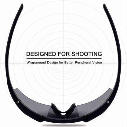 SPOSUNE Shooting Glasses Men with Case, Impact resistance Tactical Glasses Airsoft Glasses with 3 Lenses, Safety Glasses for Men Women - Military Eyewear for Hunting Cycling