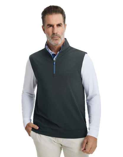 M MAELREG Men's Golf Vest Dry Fit Stretch Moisture Wicking Layer Lightweight Casual Vests Mens Pullover Quarter Zip