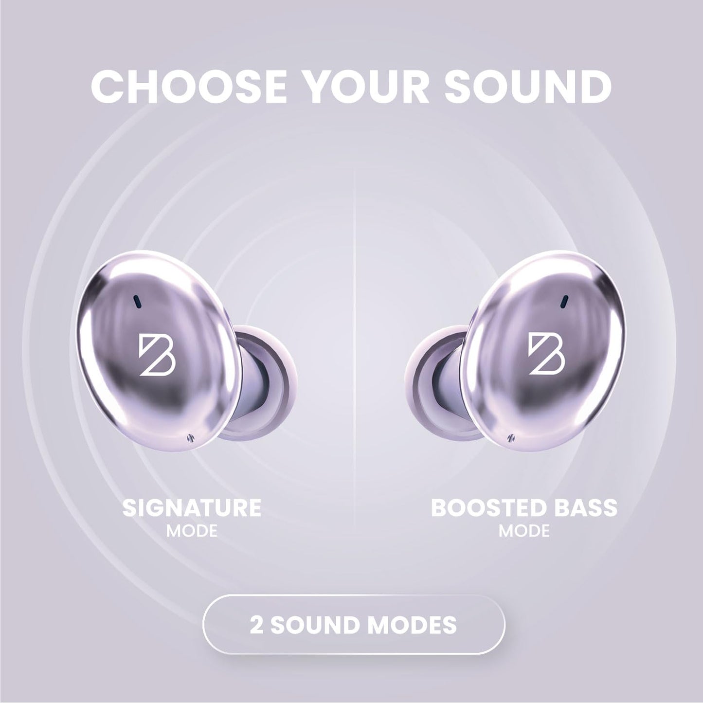 Back Bay Audio Tempo 30 Wireless Earbuds for Small Ears - Award-Winning Sound, Sweatproof Bluetooth Earbuds, Comfortable Ear Buds for Women, Purple Earphones Small Ear Canals, Long Battery Headphones