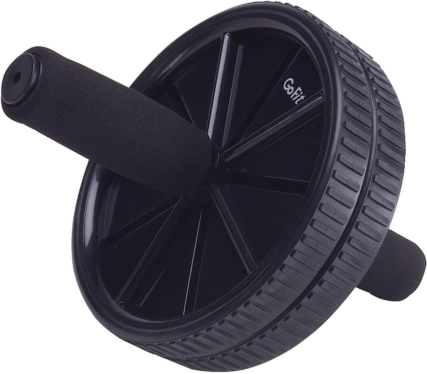 GoFit Dual Exercise Ab Wheel- Roller with Handles,Black,One Size,GF-Dew