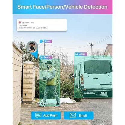 ZOSI 5MP PoE Add-on Camera, Face Person Vehicle Detection, 2 Way Audio, Starlight Night Vision, Sound&Light Siren, 3K Weatherproof Outdoor Indoor Home Bullet IP Cam, Only Compatible with ZOSI POE NVR