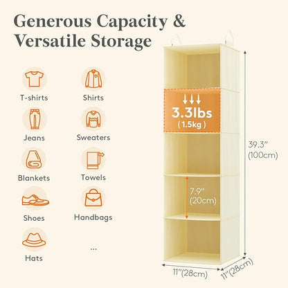 Lifewit 5 Tier Hanging Closet Organizer and Storage