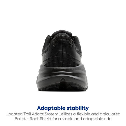Brooks Women’s Cascadia 19 Mountain Trail Running Shoe - Black/Black/Ebony - 8 Medium