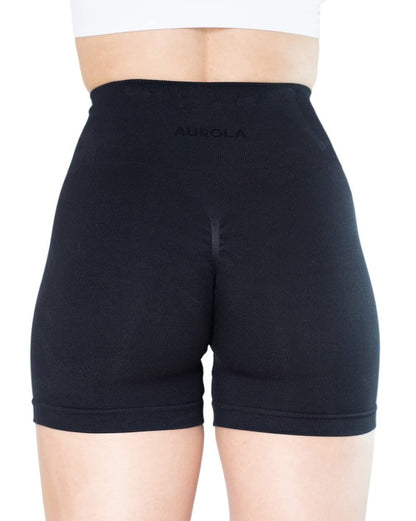 AUROLA CAMO Collection Workout Shorts for Women Subtle Logo Seamless Scrunch Gym Yoga Running Active Short,Camo-Black Ash,M