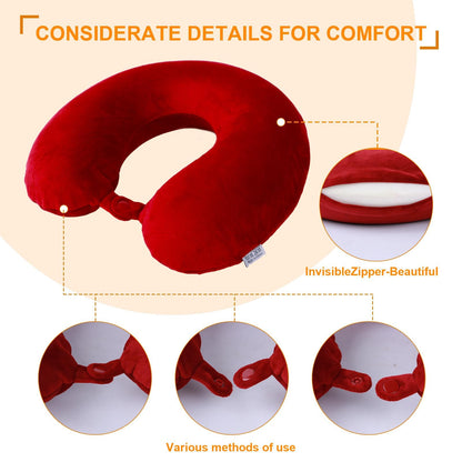 Travel Pillow,100% Pure Memory Foam U Shaped Neck Pillow,Super Lightweight Portable Headrest Great for Airplane, Car,Home,Office,Sleeping Rest (Grey)