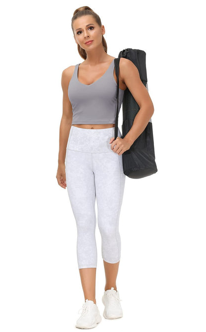 Women’s Longline Sports Bra Wirefree Padded Medium Support Yoga Bras Gym Running Workout Tank Tops (Lavender Grey, Small)