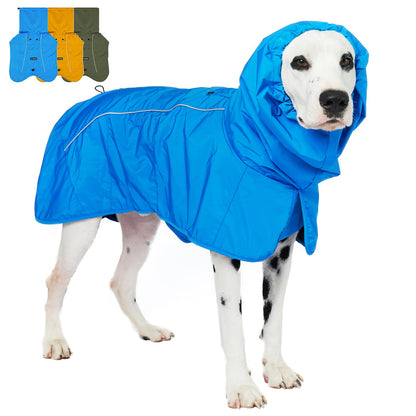 Tuff Pupper Waterproof Dog Raincoat | Full-Body Windproof Rain Jacket for Dogs | Reflective Strips | Breathable Mesh Lining | Adjustable Fit | Leash Port | Small Medium Large XL XXL Dogs (Olive, XXS)