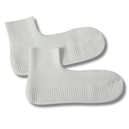 Sporti Adult Latex Swim Socks for Diving & Snorkeling, Unisex Adult Water Sock, Swim Fins Accessories for Pool, Surf, Beach - Latex Fin Socks - White - Large