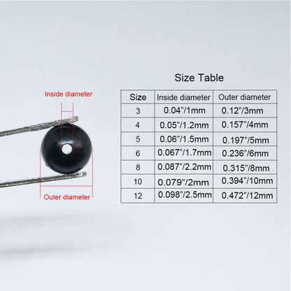 unclesportinfof 200pcs/pack Soft Rubber Black Fishing Beads Round Plastic Rig Beads 8mm Carp Fishing Gear Accessory
