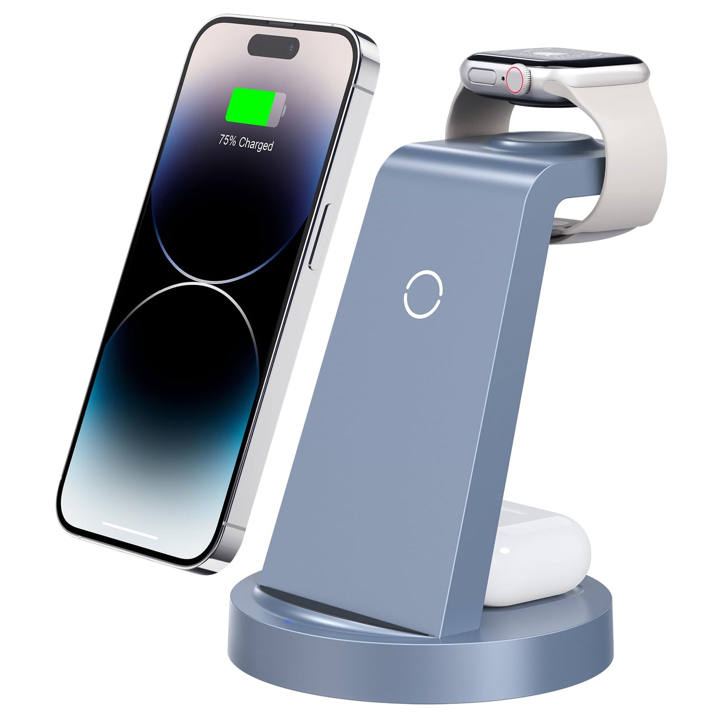 3 in 1 Charging Station for iPhone, Wireless Charger for iPhone 17 16e 16 15 14 13 12 11 X Pro Max & Apple Watch - Wireless Charging Station for AirPods 4 3 Pro