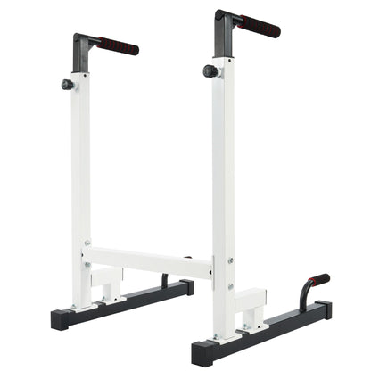 BalanceFrom Steel Frame Dip Station with Adjustable Height, 500 Pound Weight Capacity – Upper Body Workout Home Gym Equipment for Triceps, Push & Pull Ups, Leg Raises, and Bench Press