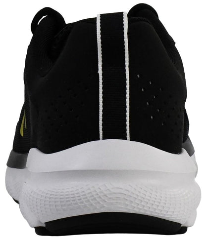 Under Armour Men's Charged Assert 9 Running Shoe, Black/White/Gold,9.5