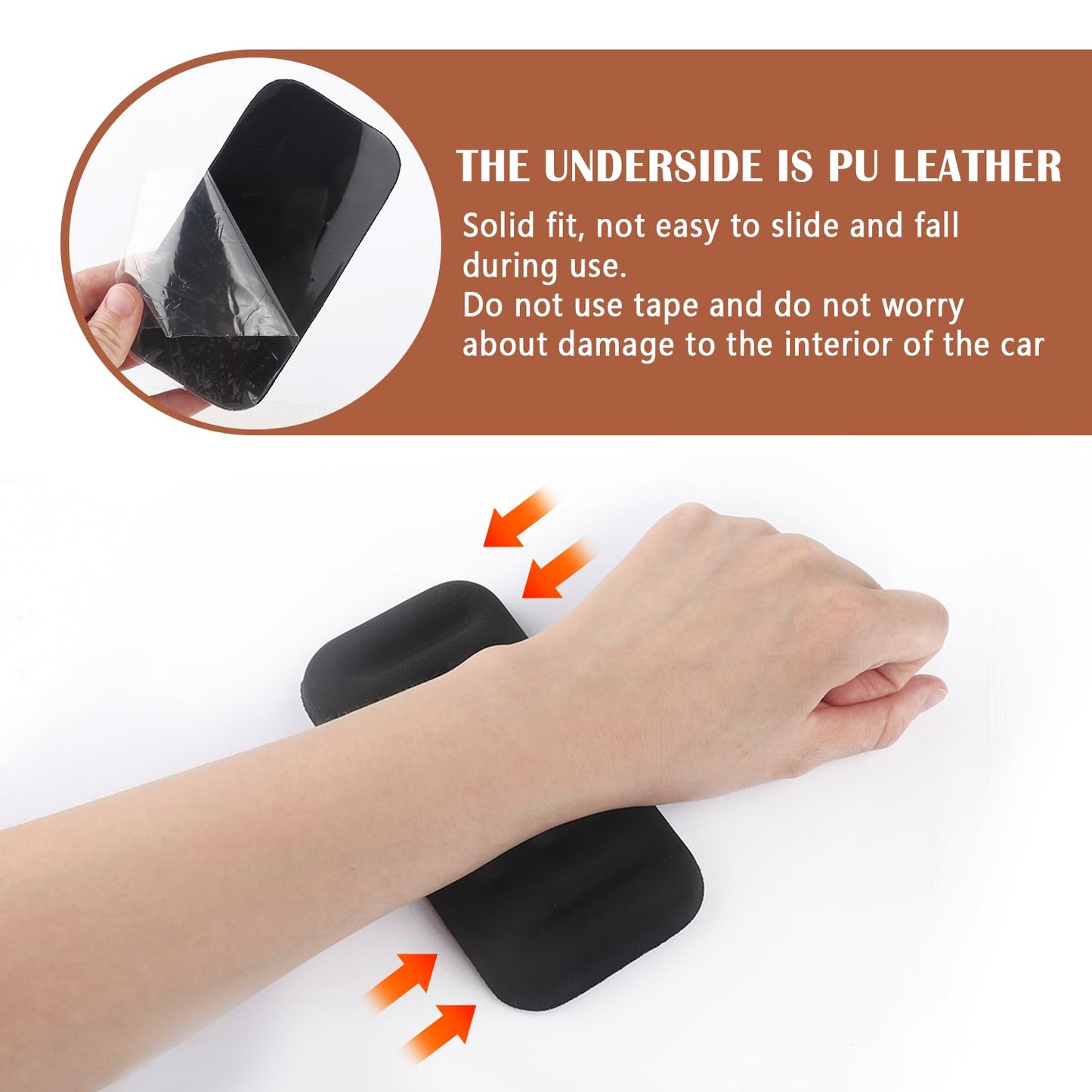 2PCS Car Arm Rest Elbow Pads,Comfortable Car Arm Rest Cushion with Memory Foam Pad for Arm Support,Universal Car Door Armrest Pad Car Interior Accessories (Black)