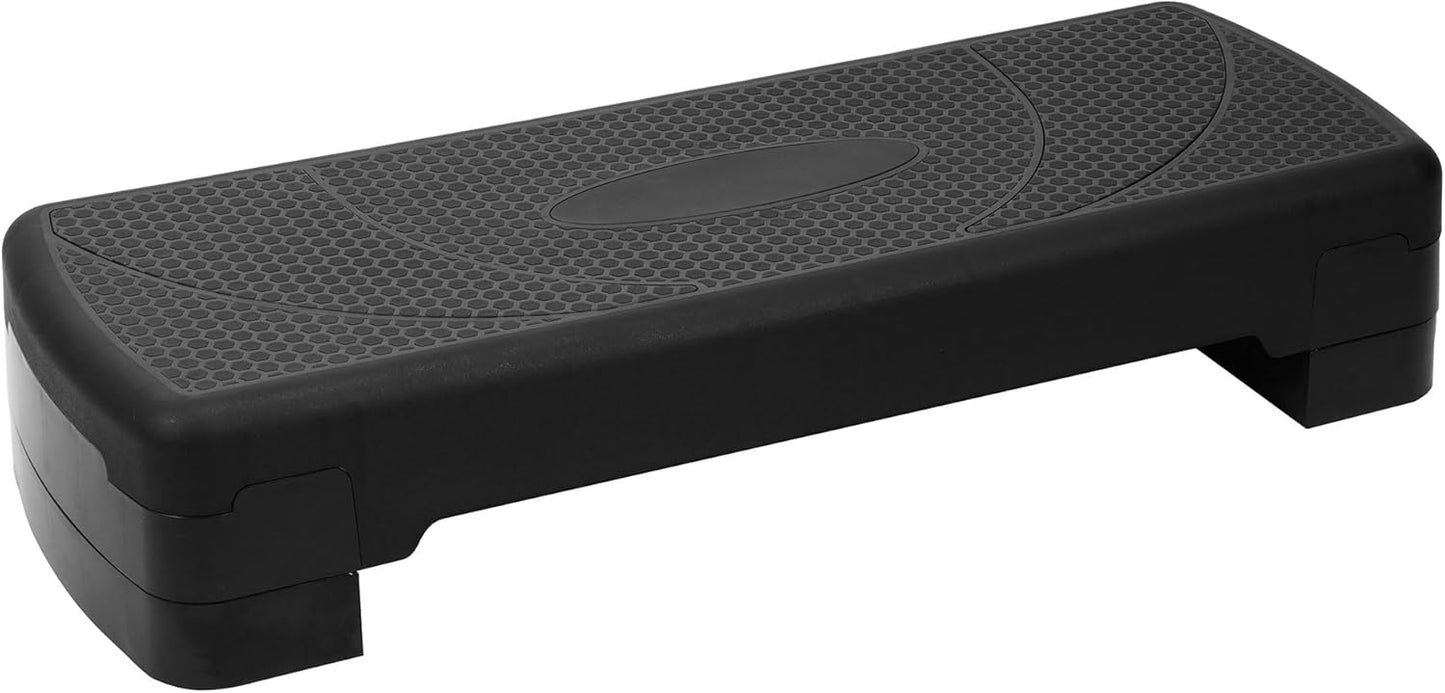 BalanceFrom Aerobic Step Platform Trainer with Adjustable 3-Level Risers, 400 Pound Weight Capacity – Non-Slip Exercise Stepper for Cardio, Strength, and Fitness Workouts at Home or Gym