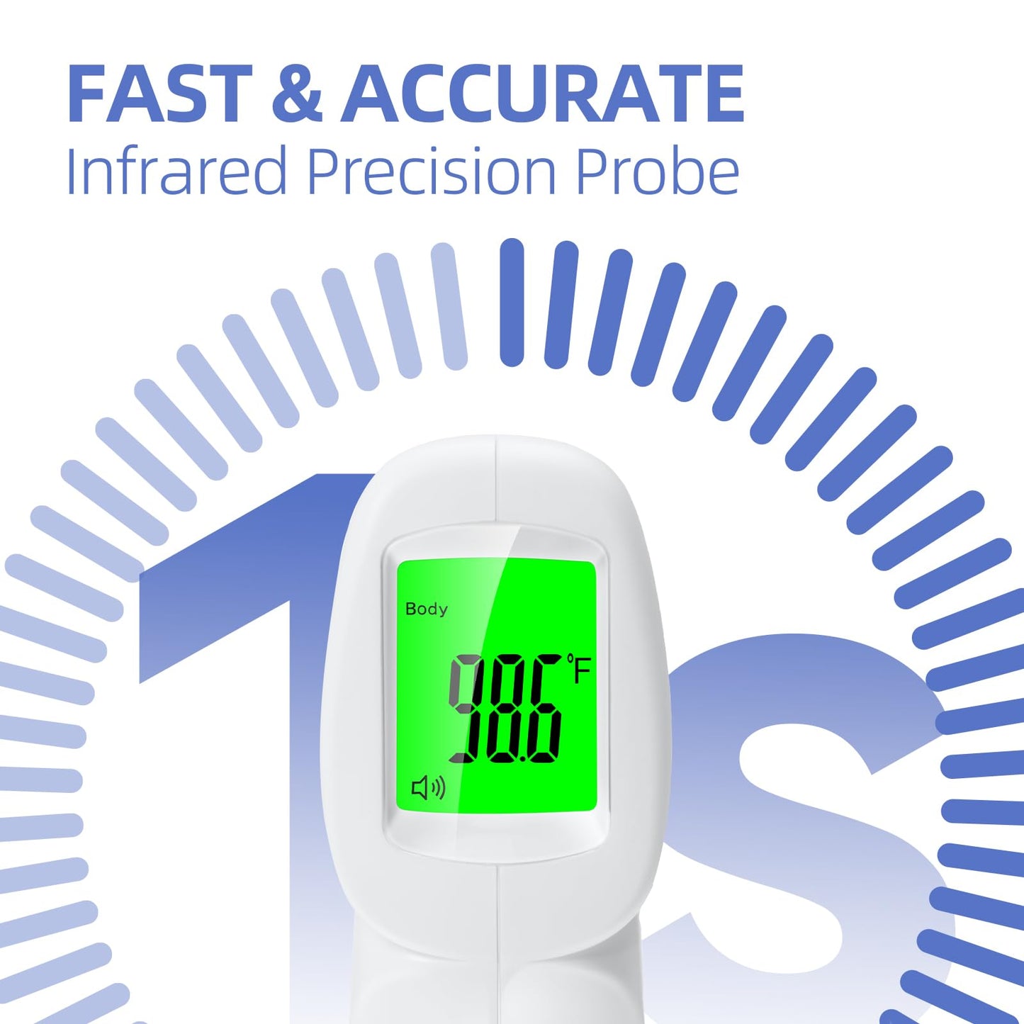 Berrcom Infrared Forehead Thermometer, Digital Non-Contact Thermometers for Adults, Kids & Babies, 3-in-1 Fever Check Temperature Gun for Home Use