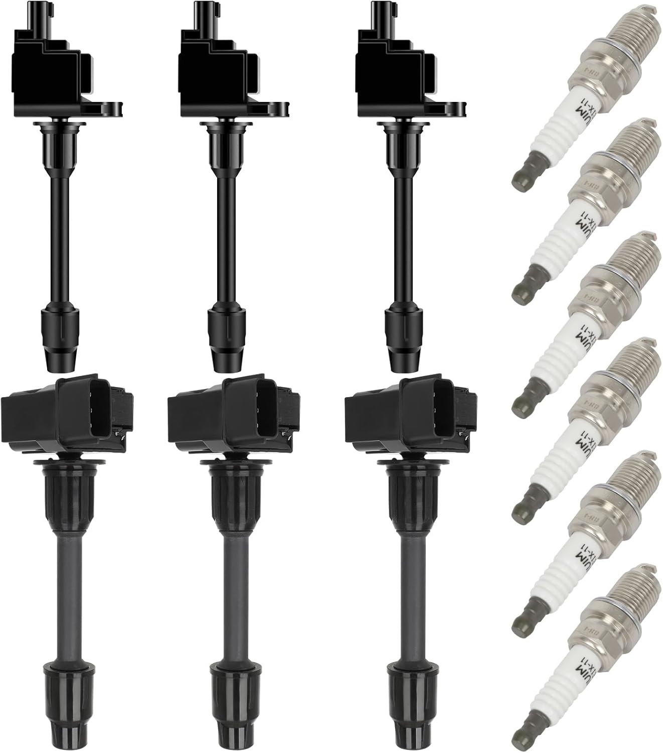 ECCPP 3 ignition coils with 3 iridium Spark Plugs,UF808,coils packs,for Smart Fortwo 2016-2017 0.9L‎224332428R,UF-808