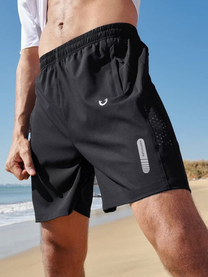 NORTHYARD Men's Athletic Running Shorts Gym Workout 7"/9"/5" Quick Dry Lightweight Sports Basketball Tennis 3 Zipper Pockets Black M
