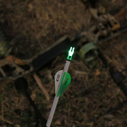 DEEPOWER S Lighted Nocks for Arrows .244/6.2mm 6/12 Pack Lighted Arrow Nocks for Archery Hunting (12 PCS/Green)