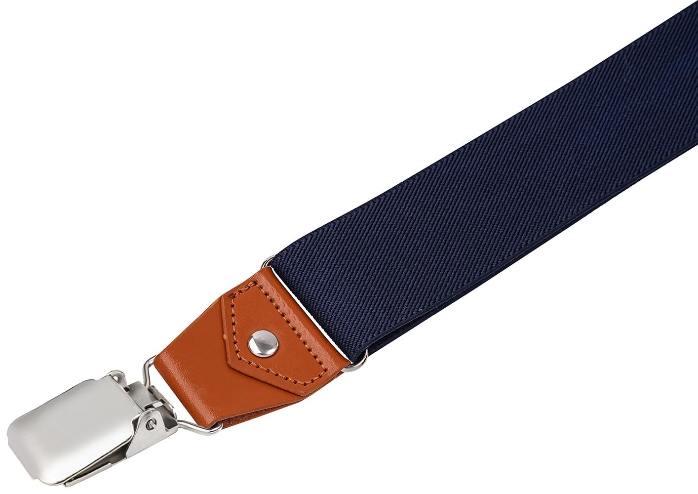 EOAYONY Suspenders for Men Adjustable Heavy Duty with Strong Clips Navy 43 IN