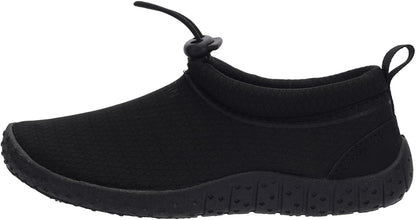 WHITIN Water Shoes for Little Kids Aqua Barefoot Swim Sneakers Beach Minimalist Size 1 Boys Girls Zero Drop Outdoor Surf Boating Kayak Sand Walking Socks All Black 31