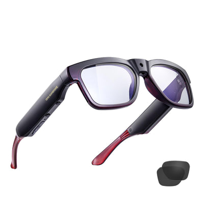 OhO Smart Glasses with Full HD Camera & Open Ear Bluetooth Speaker Headphone,Built in Memory,for Men Women